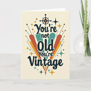 Verjaardagskaart met Retro Typografie Kaart