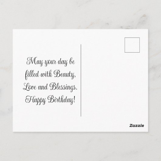 Verjaardagskaart met rode rozen briefkaart (Achterkant)