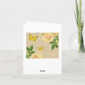 verjaardagskaart met rozen en vogeltjes kaart (Achterkant)