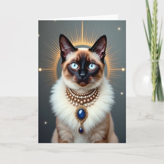 Verjaardagskaart met Saffier Oog Kaart (Voorkant)