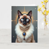 Verjaardagskaart met Saffier Oog Kaart (Gele Bloem)