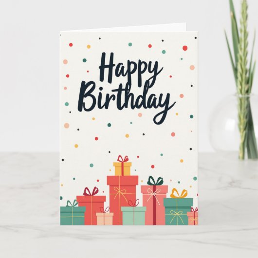 Verjaardagskaart met Scripted Geschenken Kaart (Voorkant)