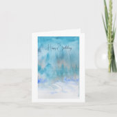 Verjaardagskaart met sfeer in blauwgroen kaart (Voorkant)