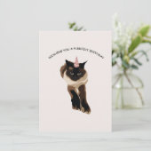 Verjaardagskaart met Siamese kat Feestdagenkaart (Staand voorkant)