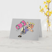 Verjaardagskaart met skateboard kaart (Gele Bloem)