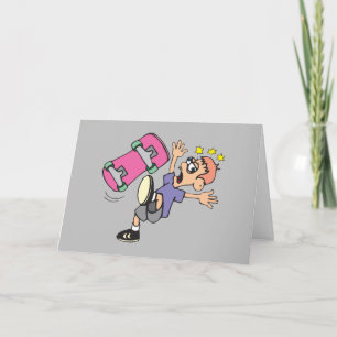 Verjaardagskaart met skateboard kaart