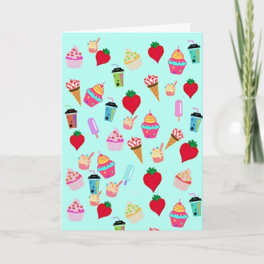 Verjaardagskaart met snoepjes kaart (Voorkant)