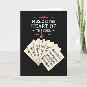 Verjaardagskaart met soulvolle muziek kaart
