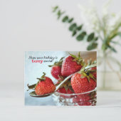 Verjaardagskaart met speciale bes briefkaart (Staand voorkant)