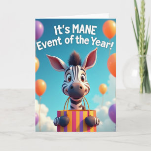 Verjaardagskaart met Speels Dier Geschenk Kaart