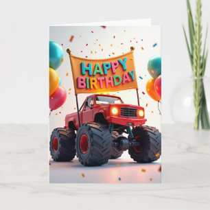 Verjaardagskaart met speelse auto kaart