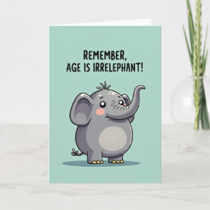 Verjaardagskaart met speelse olifant kaart