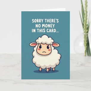 Verjaardagskaart met speelse schaap kaart