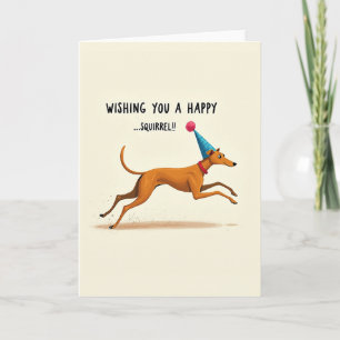 Verjaardagskaart met springende hond kaart