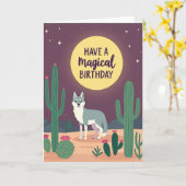 Verjaardagskaart met Sterrenwolf Kaart (Gele Bloem)
