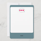 Verjaardagskaart met stippenkonijn feestdagenkaart (Achterkant)