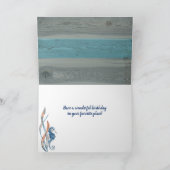 Verjaardagskaart met strandthema en vouw kaart (Binnen)