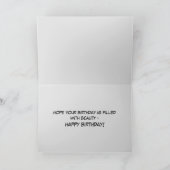 Verjaardagskaart met surf kaart (Binnen)