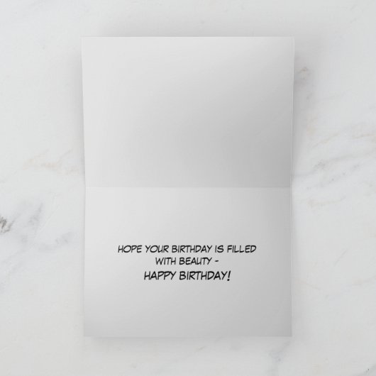 Verjaardagskaart met surf kaart (Binnen)