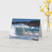 Verjaardagskaart met surf kaart (Gele Bloem)