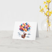 Verjaardagskaart met tekening van een dashond in e kaart (Gele Bloem)