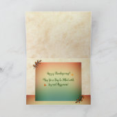 Verjaardagskaart met Thanksgiving-vouwen Kaart (Binnen)