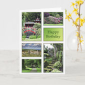 Verjaardagskaart met tuin uitzichten kaart (Gele Bloem)