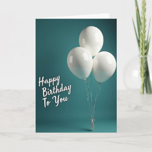 Verjaardagskaart met turquoise bollen kaart