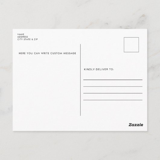 Verjaardagskaart met varken briefkaart (Achterkant)