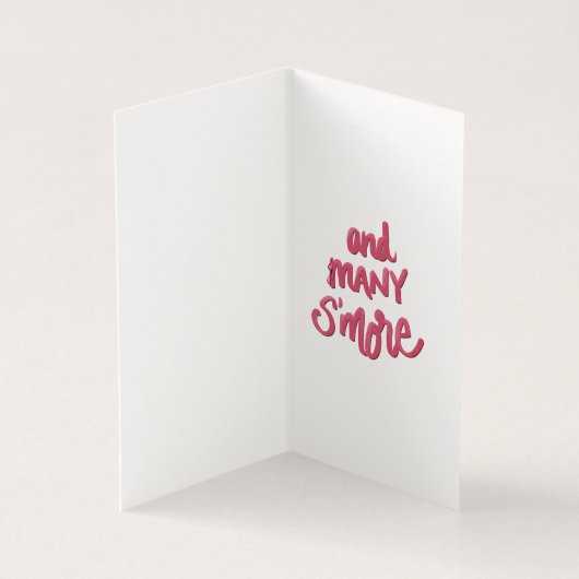 Verjaardagskaart met veel S'more-wensen Kaart (Binnen)