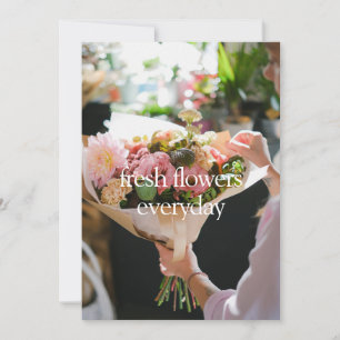 Verjaardagskaart met verse bloemen kaart