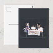 Verjaardagskaart met vintage katjes briefkaart (Voorkant / Achterkant)