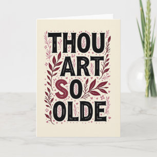 Verjaardagskaart met vintage serif lettertype kaart