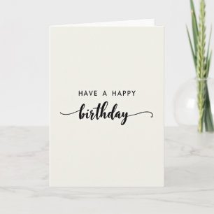 Verjaardagskaart met vloeiend lettertype kaart