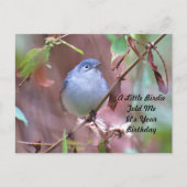 Verjaardagskaart met vogeltje briefkaart (Voorkant)