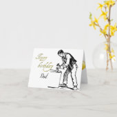 Verjaardagskaart met vouw voor timmerman kaart (Gele Bloem)