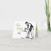 Verjaardagskaart met vouw voor timmerman kaart (Voorkant)