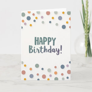 Verjaardagskaart met vrolijk confetti kaart