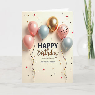 Verjaardagskaart met vrolijke ballonnen kaart