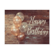 Verjaardagskaart met vrolijke ballonnen