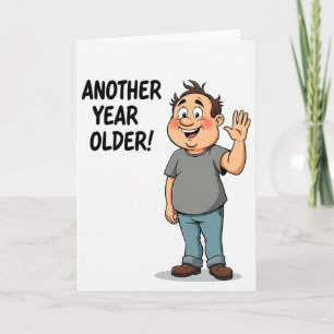 Verjaardagskaart met vrolijke cartoon kaart