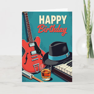 Verjaardagskaart met vrolijke muziek kaart