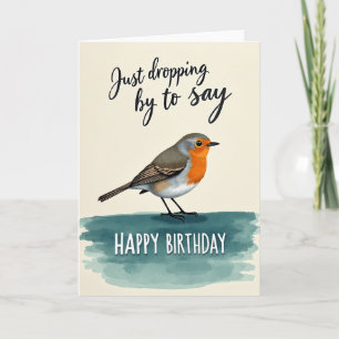 Verjaardagskaart met vrolijke vogel kaart