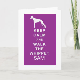 Verjaardagskaart met whippet op maat kaart
