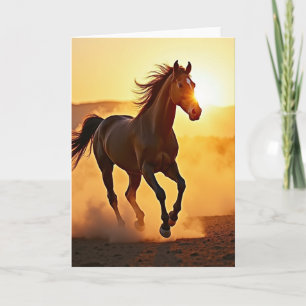 Verjaardagskaart met wilde galop kaart