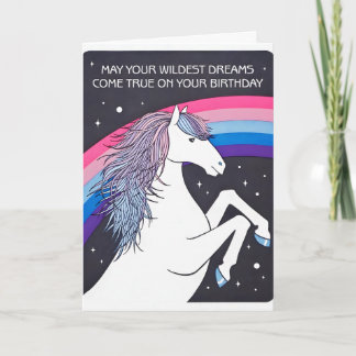 Verjaardagskaart met 'Wildest Dreams' letterdruk Kaart