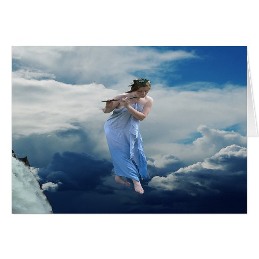 Verjaardagskaart met wolken magie (Voorkant Horizontaal)