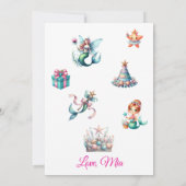 Verjaardagskaart met zeemeermin bedankt 🧜♀️💖 (Achterkant)