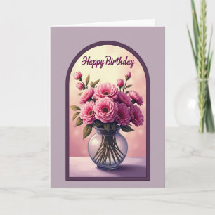 Verjaardagskaart met zoete bloesems kaart