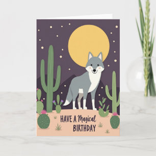 Verjaardagskaart met zoete Cactus Hond Kaart